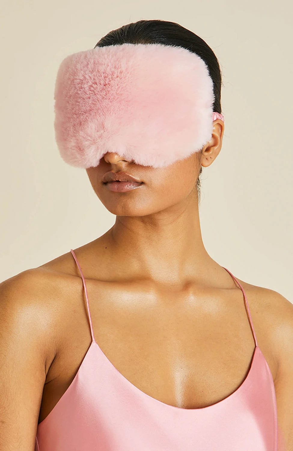 Sheer Lingerie Olivia von Halle Accessories Flamingo / O/S Audrey Flamingo Silk Eyemask