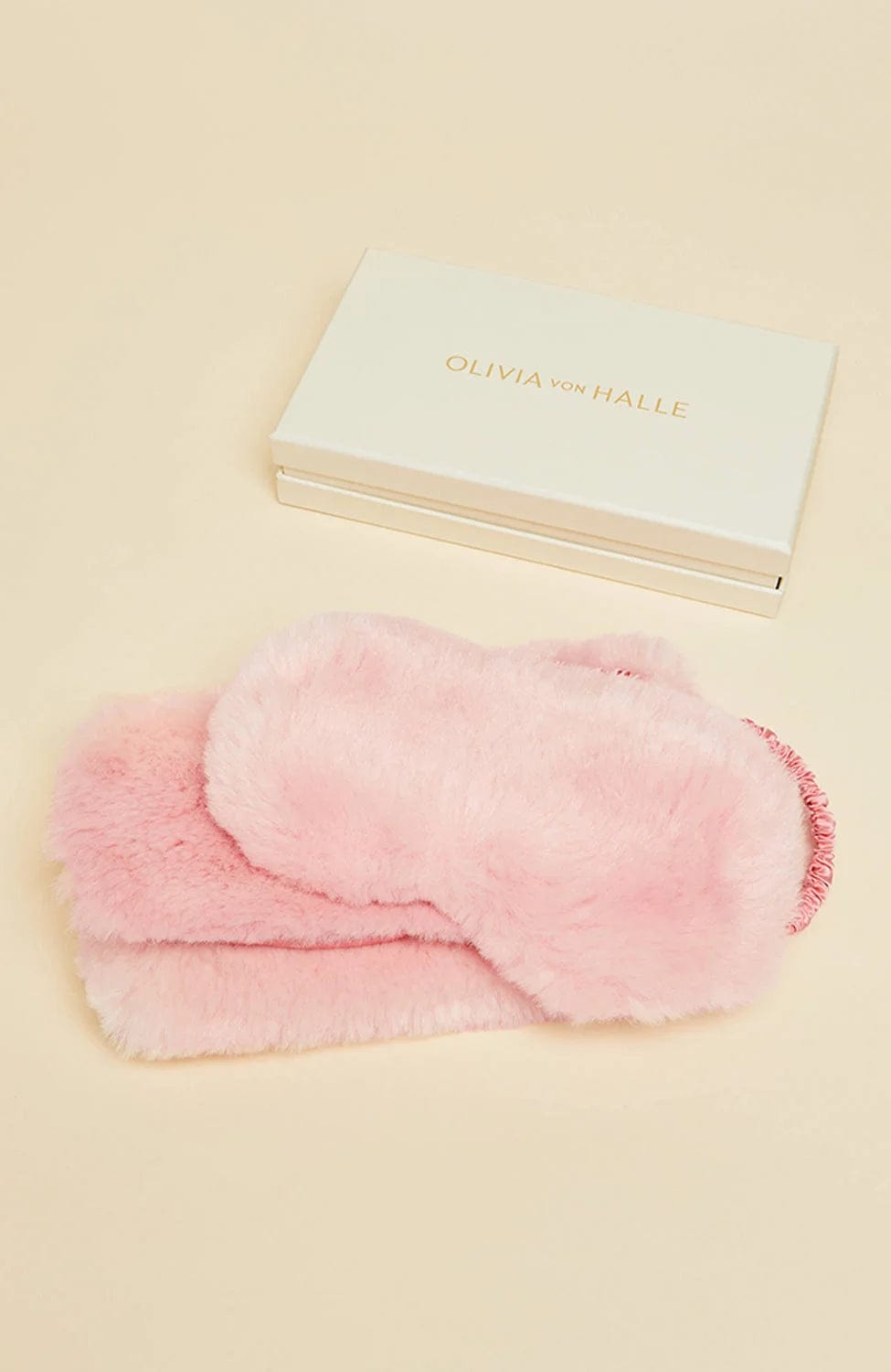 Sheer Lingerie Olivia von Halle Accessories Flamingo / O/S Audrey Flamingo Silk Eyemask