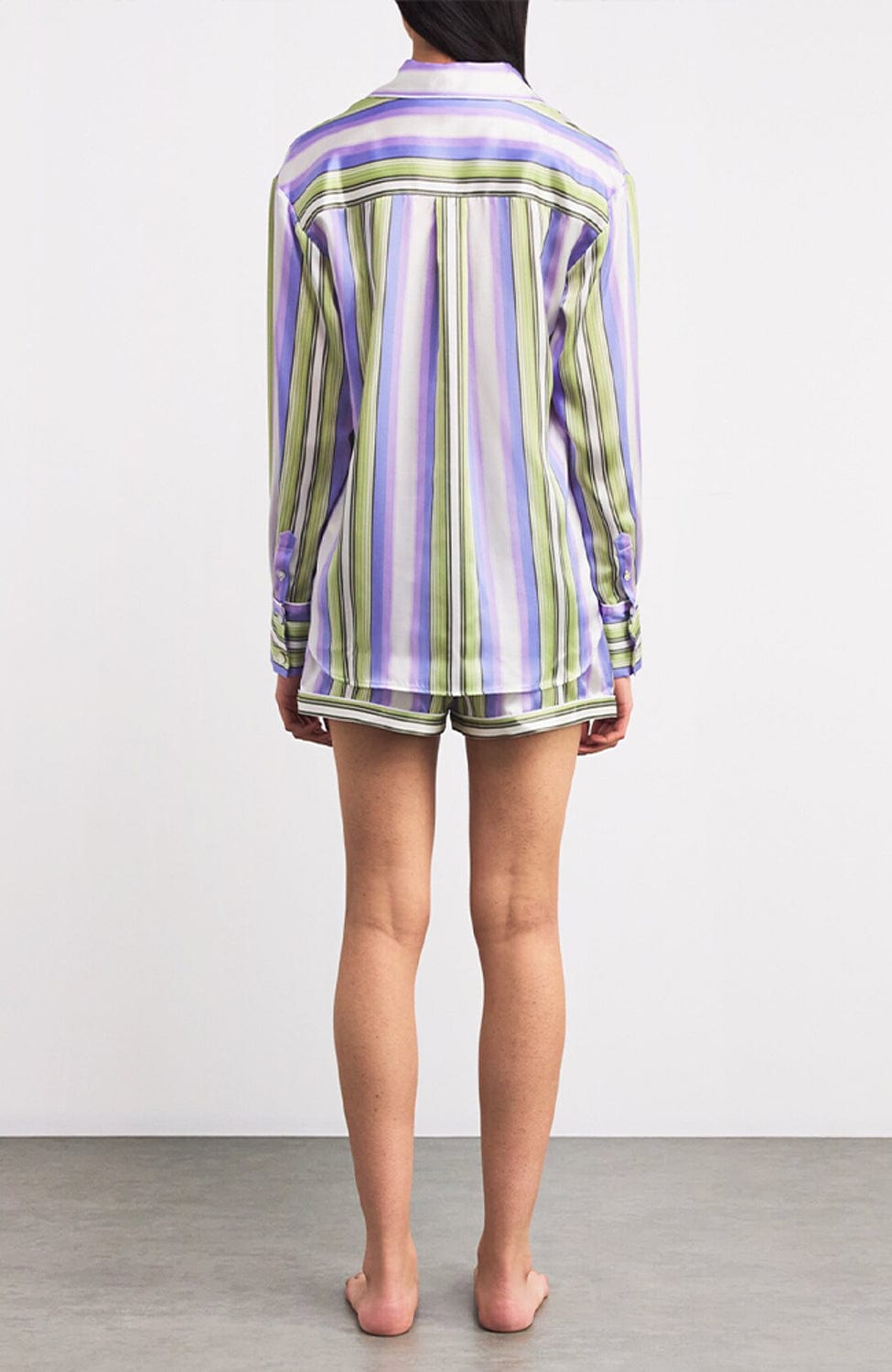 Sheer Lingerie Olivia von Halle Loungewear Alba Draper Silk Pajama Set