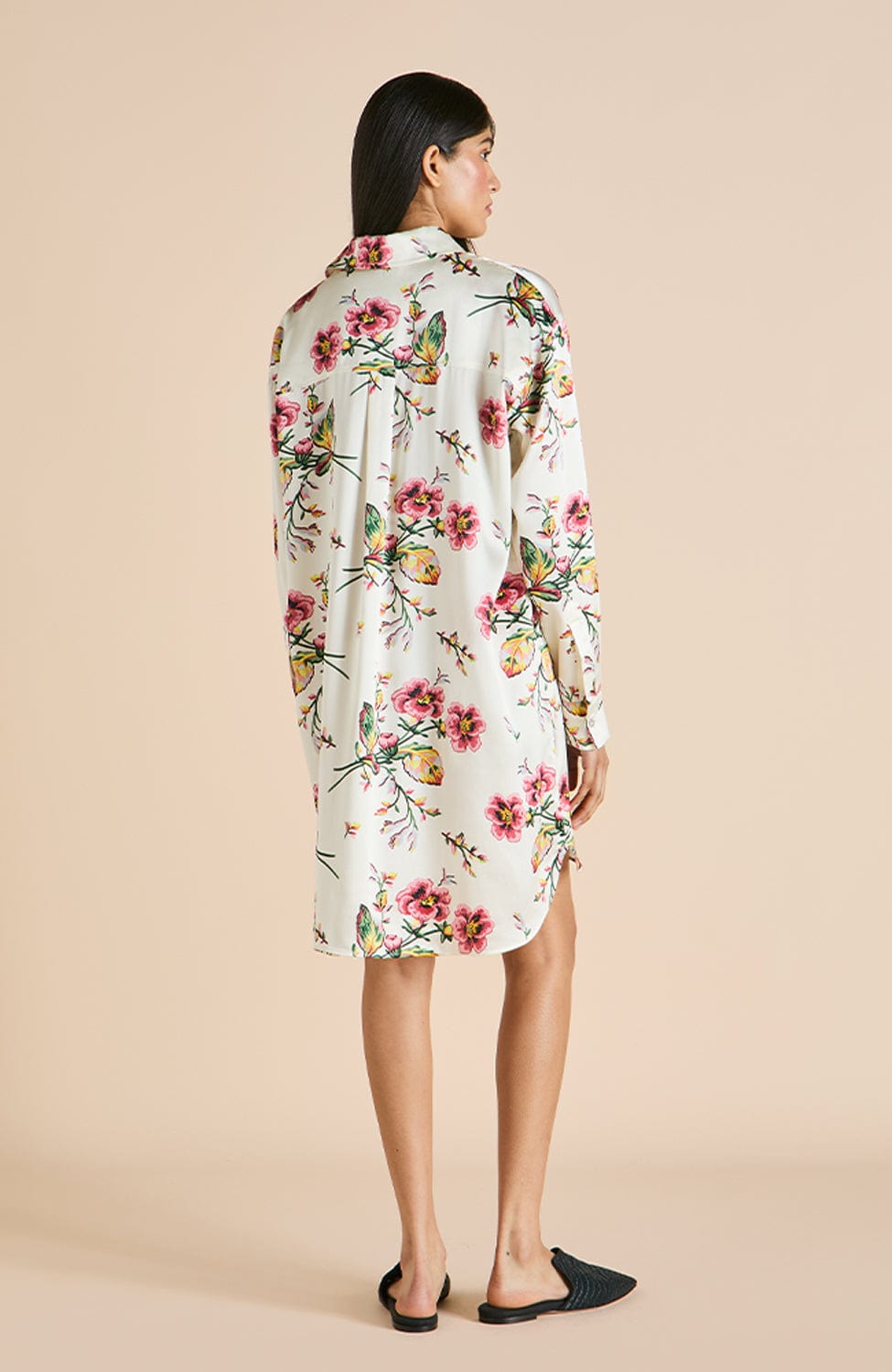 Sheer Lingerie Olivia von Halle Loungewear Celeste Maugham Silk Sleepshirt