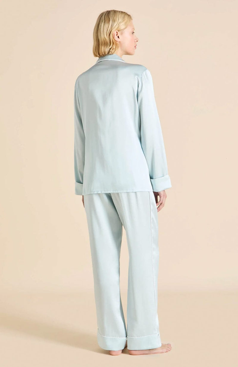 Coco Silk Pajama Set-Loungewear-Olivia von Halle-SHEER, SHEER, Luxury lingerie brand, Luxury lingerie Hong Kong, Designer lingerie HK, Designer lingerie online, International luxury lingerie, Luxury lingerie gift ideas, buy lingerie online, Designer lingerie global delivery, Luxury lingerie shipping to Australia, Luxury lingerie shipping to Singapore