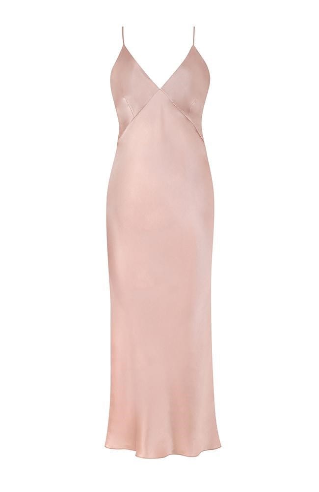 Sheer Lingerie Olivia von Halle Loungewear Oyster / 1001 / L Issa Oyster Silk Slip Dress