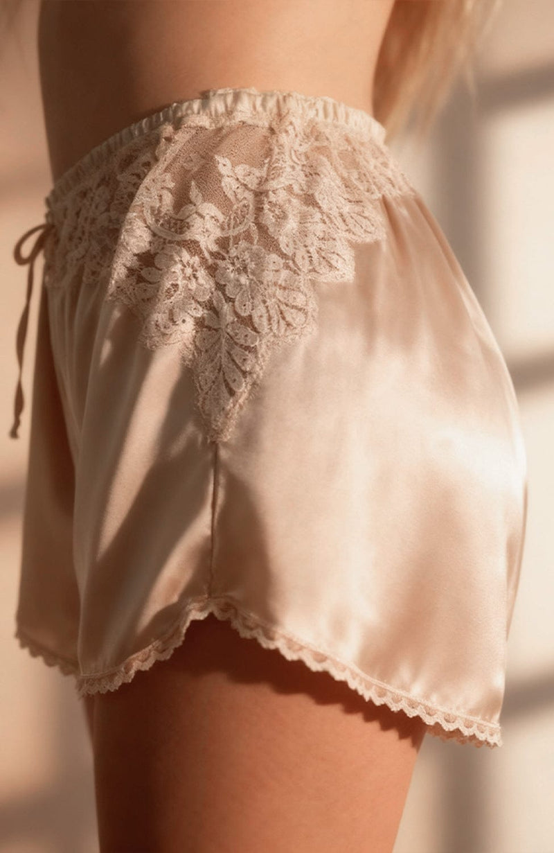 Anais Silk Short-Loungewear-Shell Belle Couture-SHEER, SHEER, Luxury lingerie brand, Luxury lingerie Hong Kong, Designer lingerie HK, Designer lingerie online, International luxury lingerie, Luxury lingerie gift ideas, buy lingerie online, Designer lingerie global delivery, Luxury lingerie shipping to Australia, Luxury lingerie shipping to Singapore