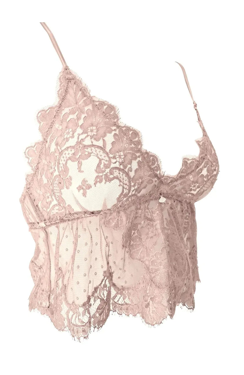 Sheer Lingerie Shell Belle Couture Loungewear Coco Frill Camisole