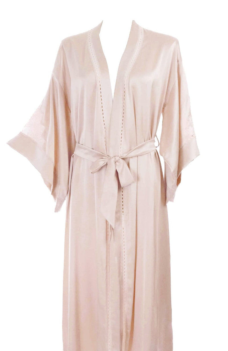 Florence Long Kimono Robe-Loungewear-Shell Belle Couture-SHEER, SHEER, Luxury lingerie brand, Luxury lingerie Hong Kong, Designer lingerie HK, Designer lingerie online, International luxury lingerie, Luxury lingerie gift ideas, buy lingerie online, Designer lingerie global delivery, Luxury lingerie shipping to Australia, Luxury lingerie shipping to Singapore