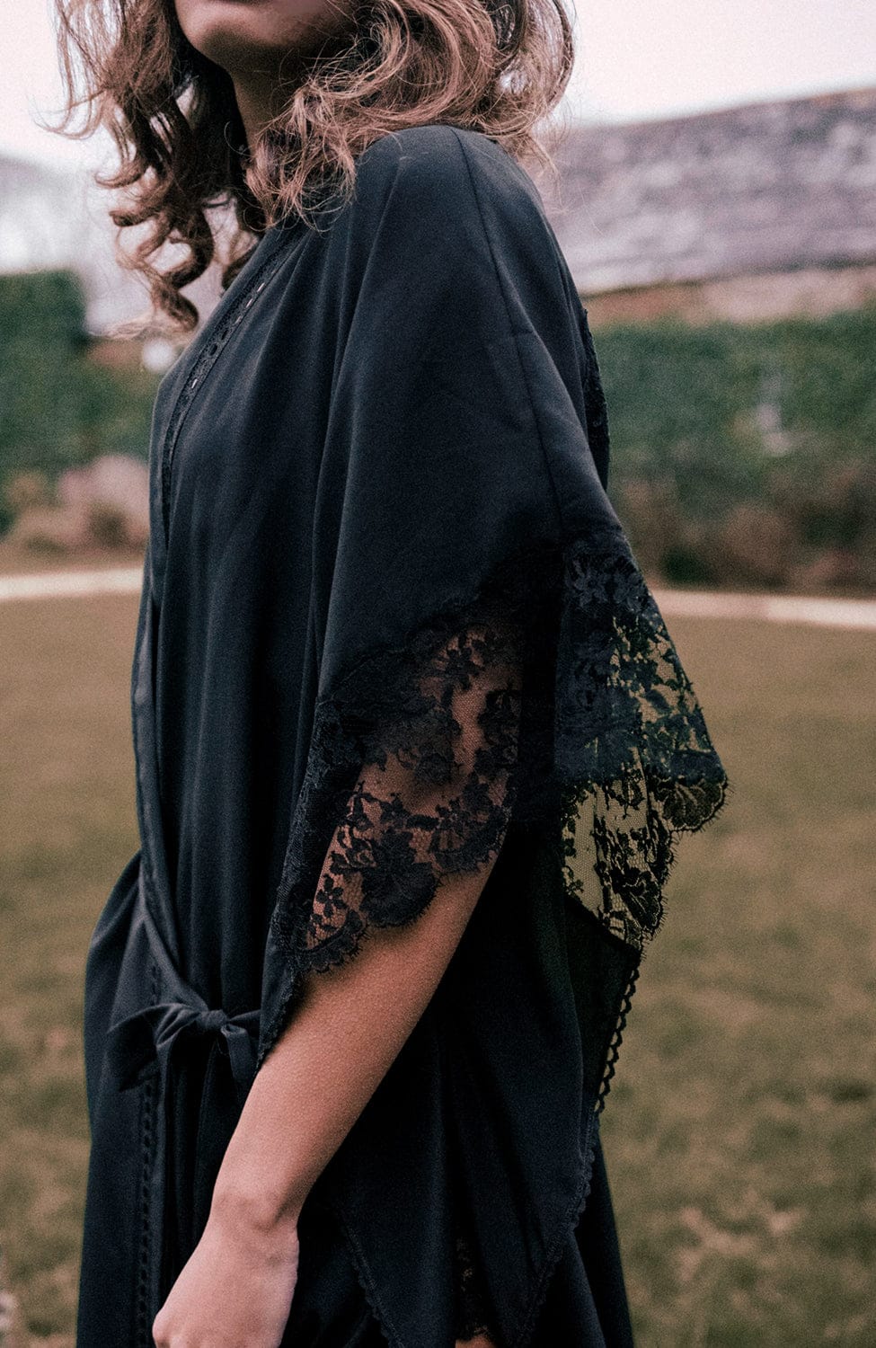 Sheer Lingerie Shell Belle Couture Loungewear Florence Short Kimono