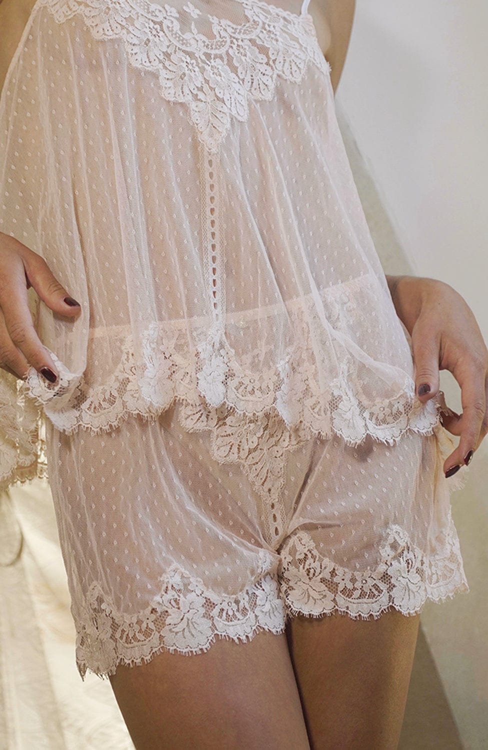 Sheer Lingerie Shell Belle Couture Loungewear Florrie French Knicker