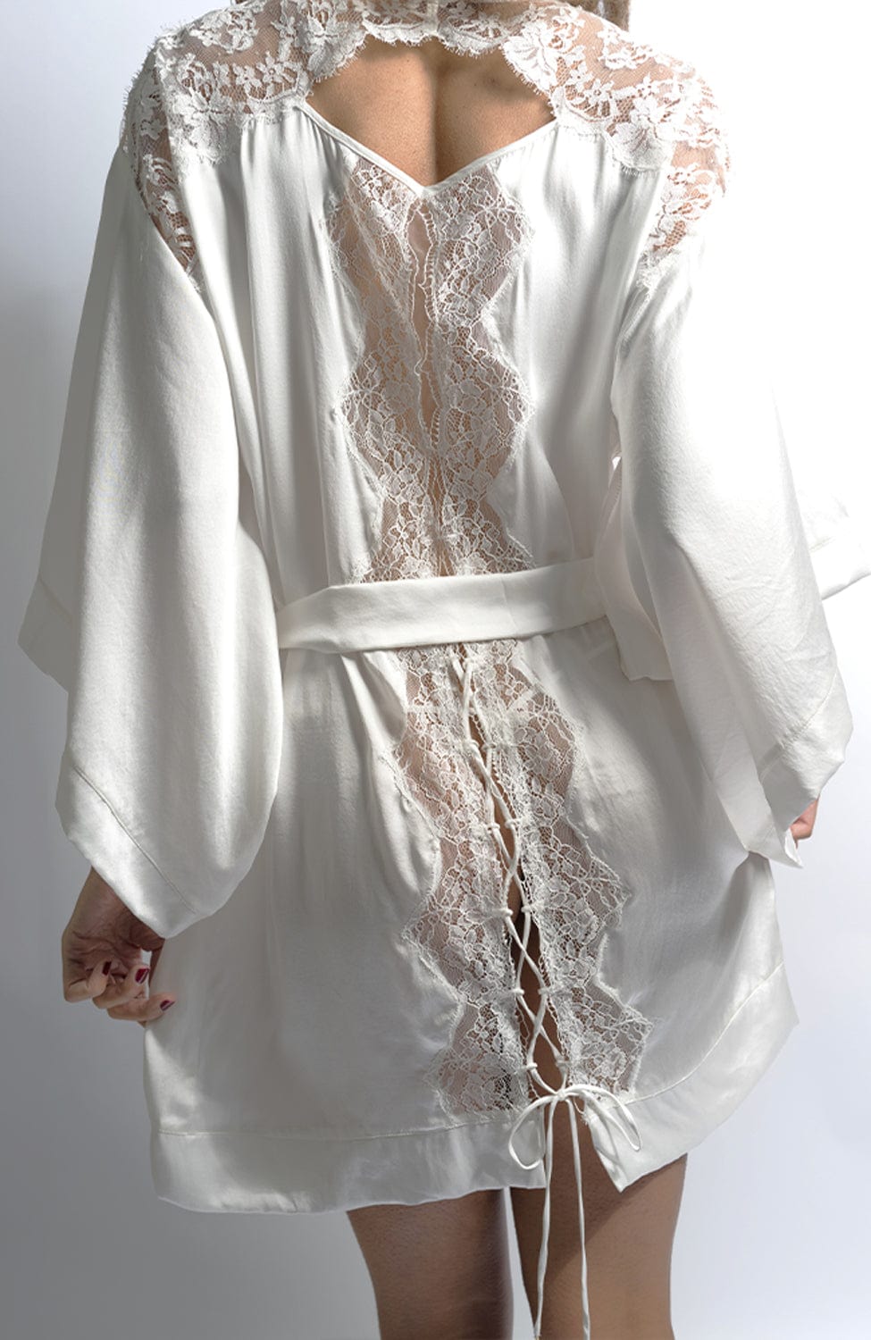 Sheer Lingerie Shell Belle Couture Loungewear Ivy Short Kimono