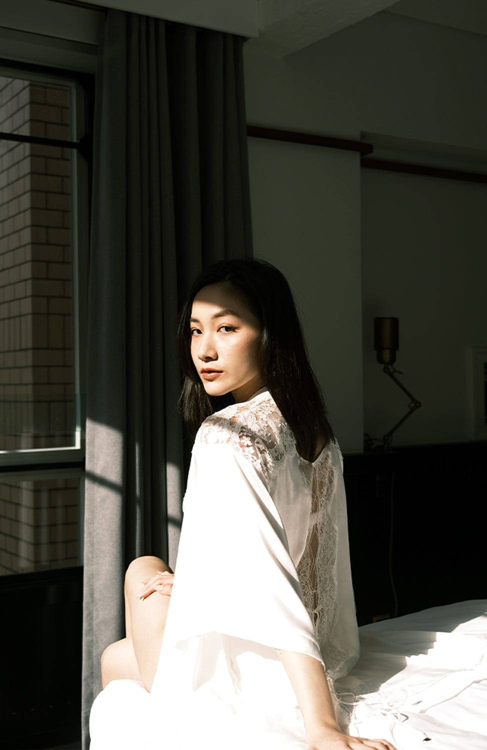 Sheer Lingerie Shell Belle Couture Loungewear Ivy Short Kimono