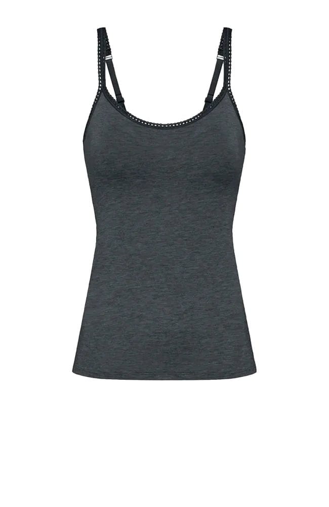 Sheer Lingerie Simone Perele Bodywear Anthracite Grey / S Illusion Padded Bra Camisole