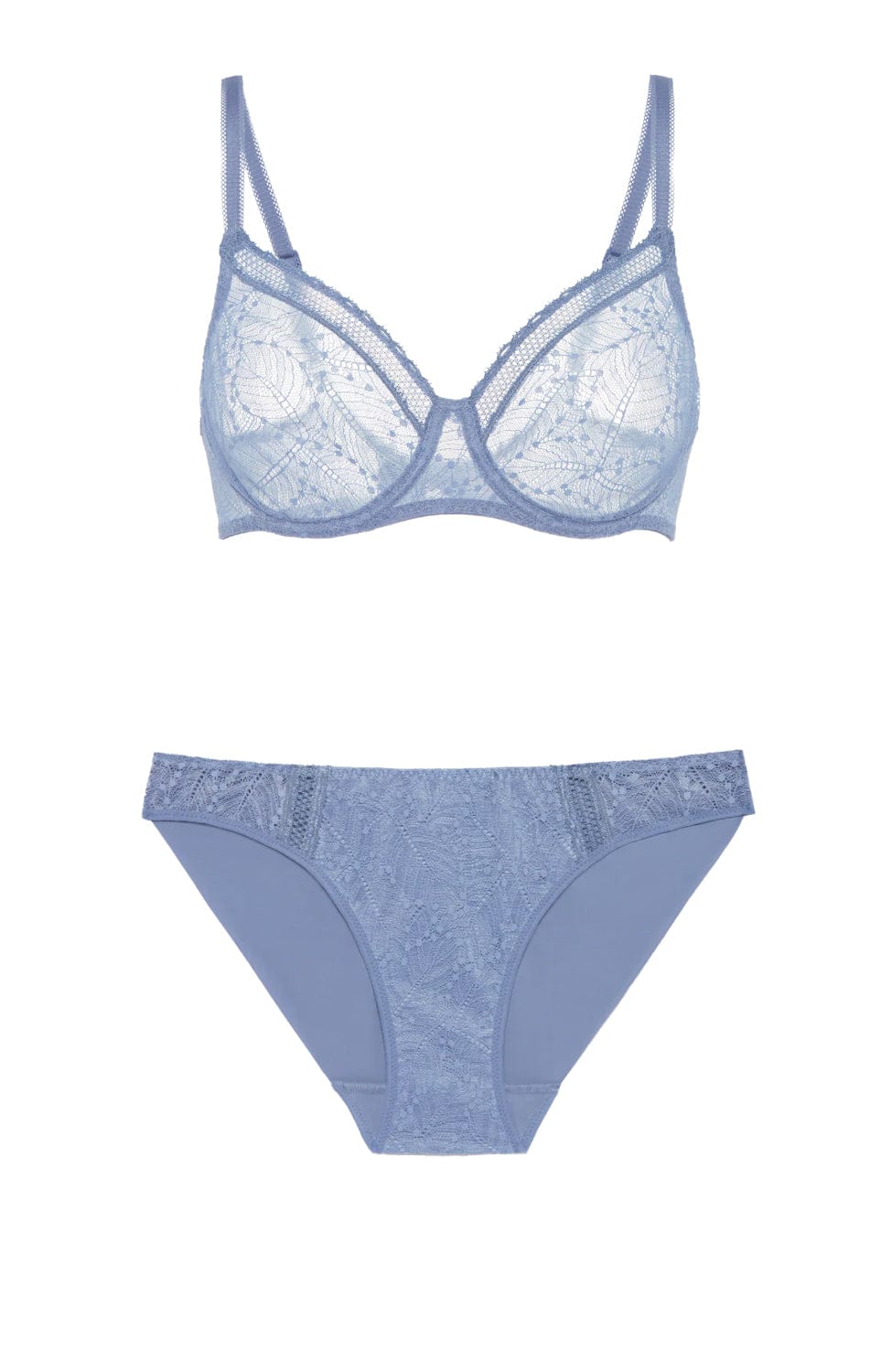 Sheer Lingerie Simone Perele Lingerie Sets Comete Plunge Bra and Brief Set