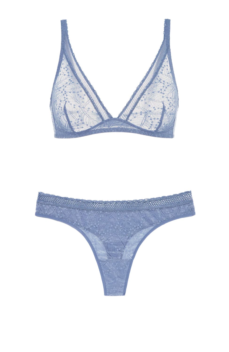 Sheer Lingerie Simone Perele Lingerie Sets Comete Wireless Bra and Thong Set