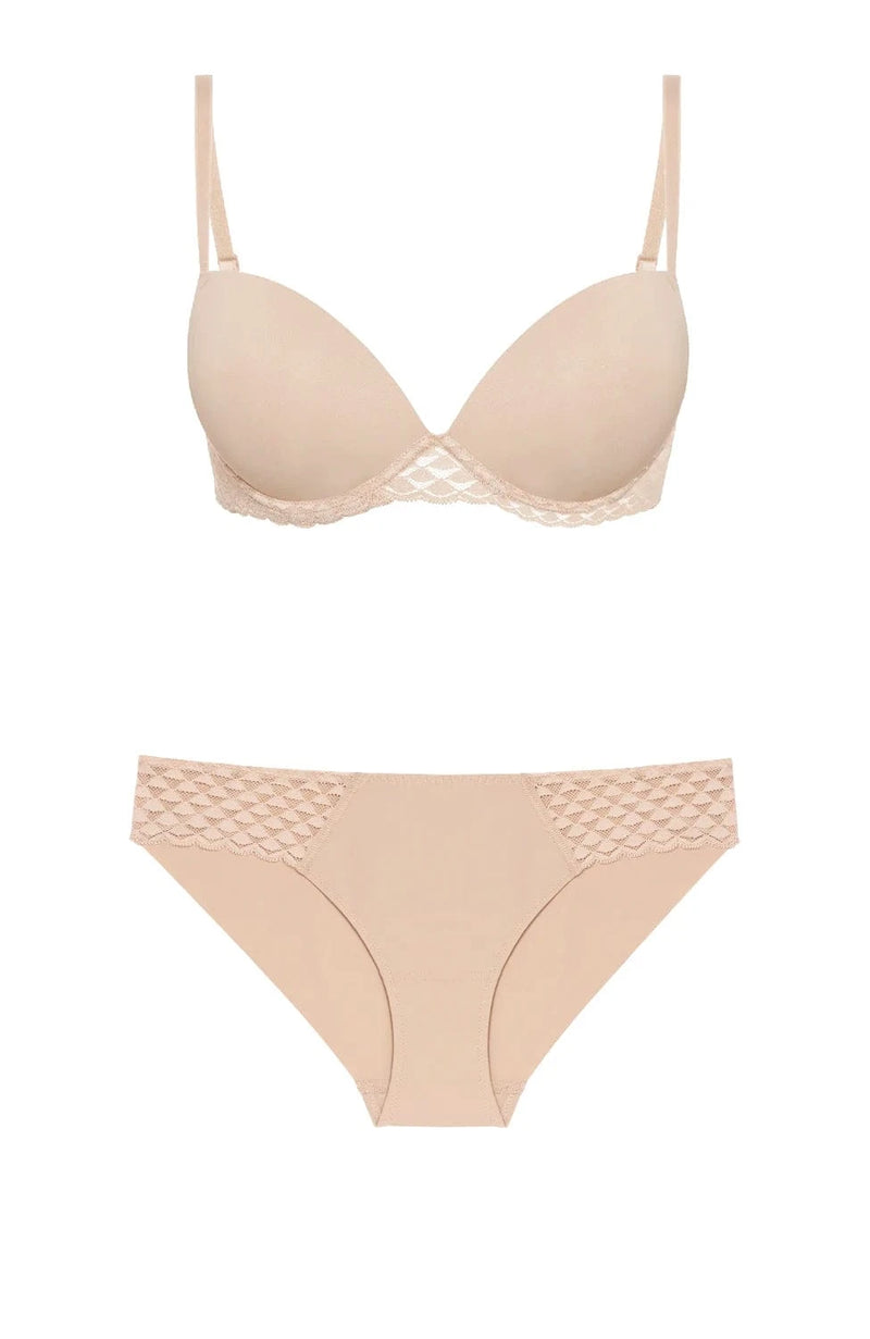Sheer Lingerie Simone Perele Lingerie Sets Subtile Push Up Bra and Brief Set