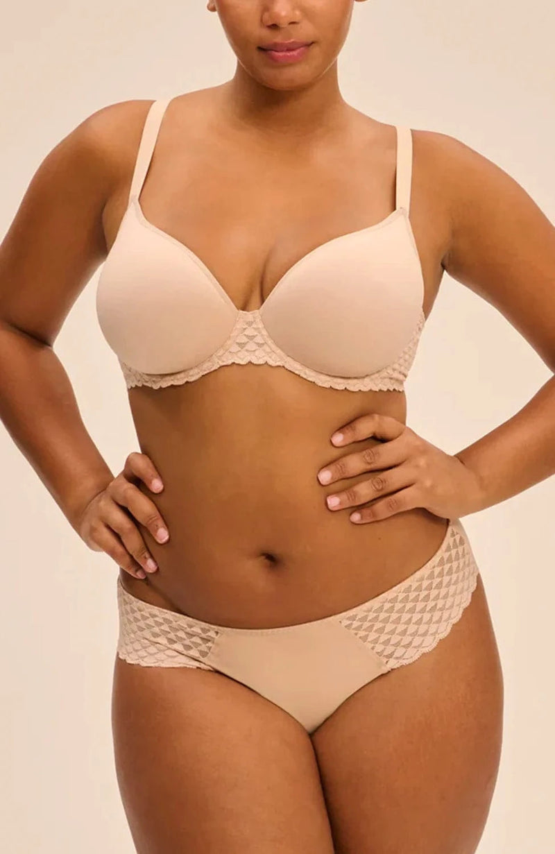 Sheer Lingerie Simone Perele Lingerie Sets Subtile Spacer Plunge Bra and Brief Set