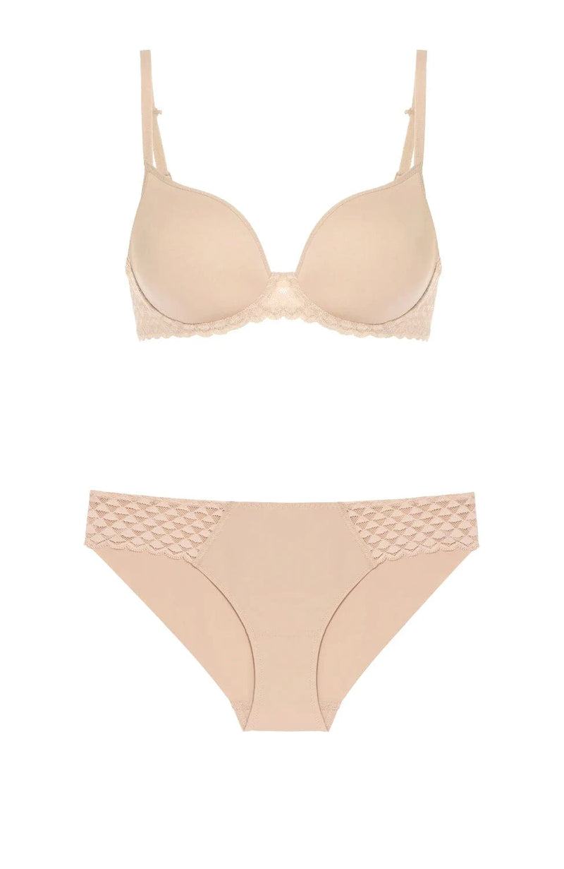 Sheer Lingerie Simone Perele Lingerie Sets Subtile Spacer Plunge Bra and Brief Set