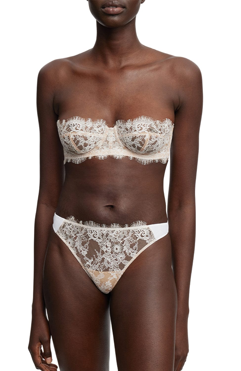 Sheer Lingerie Skarlett Blue Lingerie Sets Entice Strapless Multi Way Underwire Bra and Thong Set