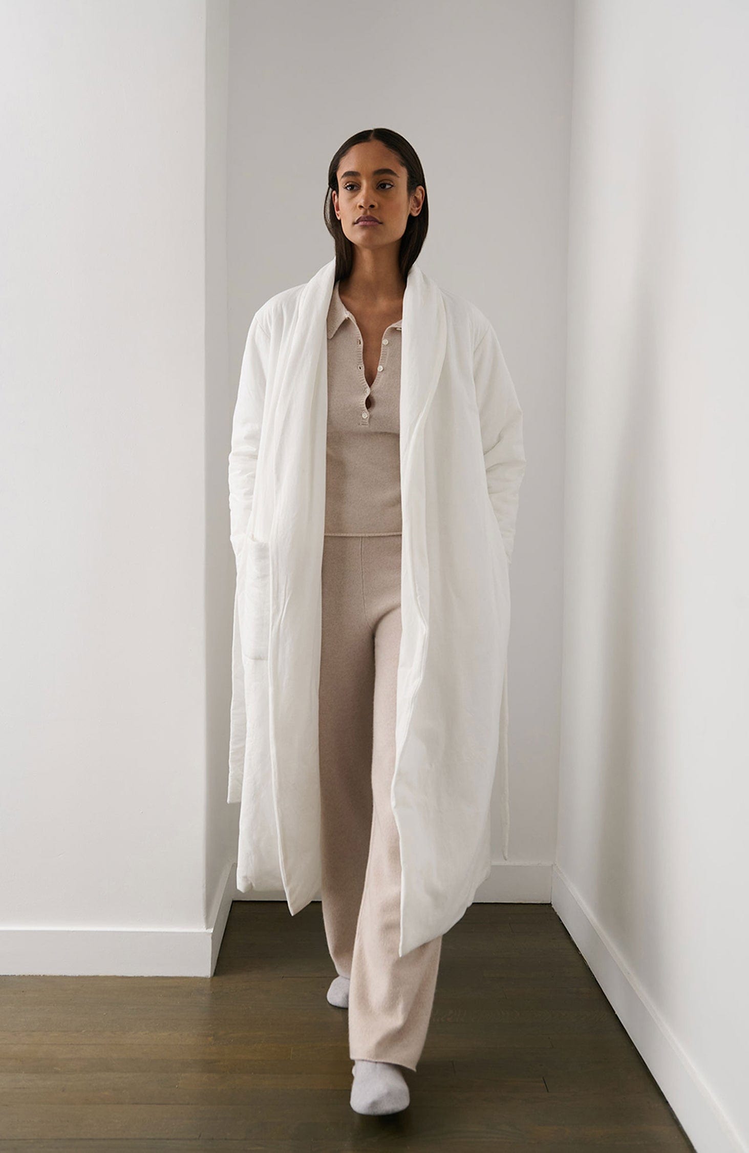 Sheer Lingerie Skin Loungewear Organic Oasis Duvet Robe