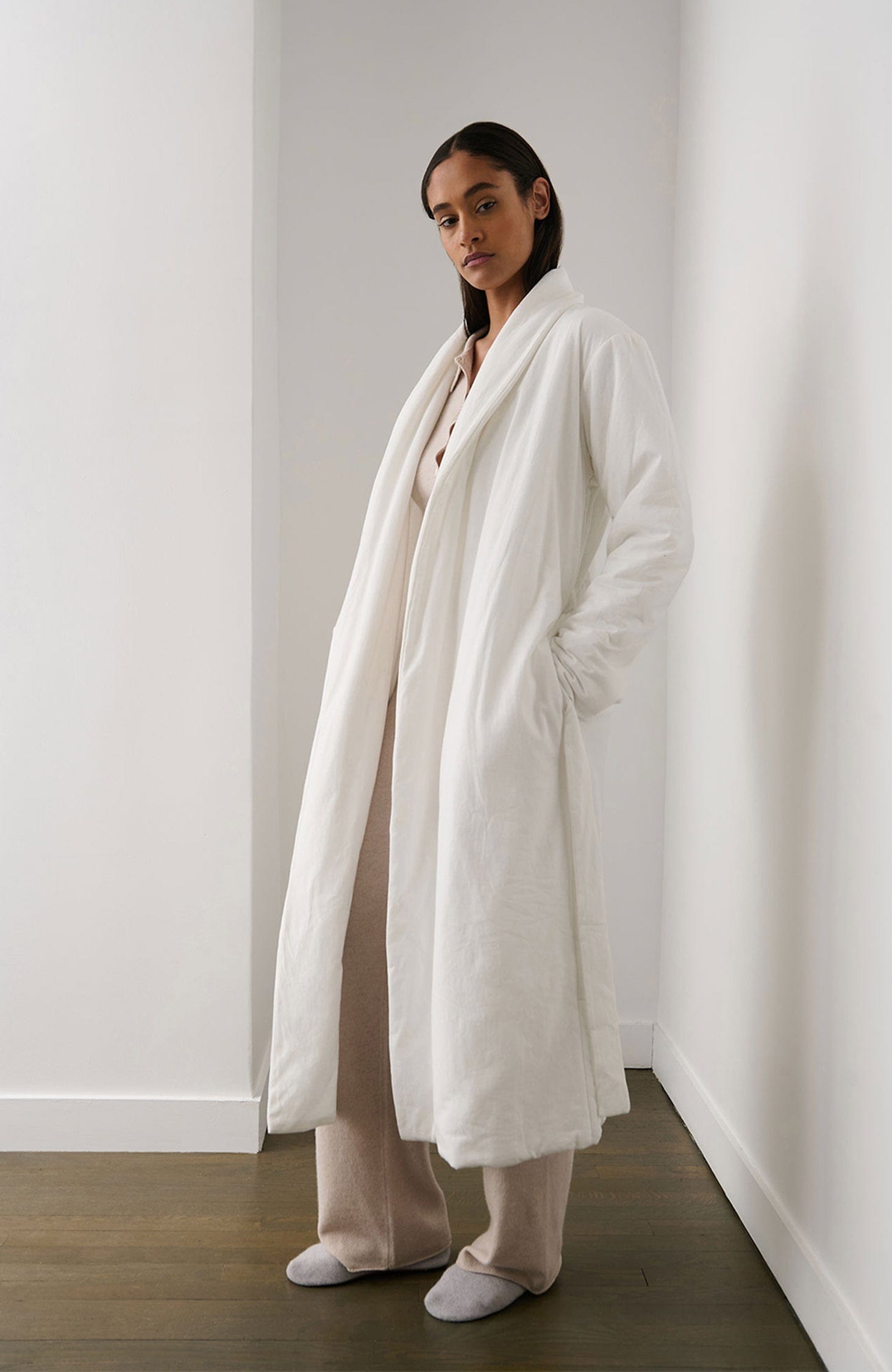 Sheer Lingerie Skin Loungewear Organic Oasis Duvet Robe