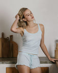Sheer Lingerie Skin Loungewear Raisa Tank and Raffaela Short Set