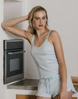 Sheer Lingerie Skin Loungewear Raisa Tank and Raffaela Short Set