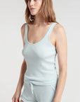 Sheer Lingerie Skin Loungewear Sea Foam / 2501 / 0 Raisa Tank and Raffaela Short Set