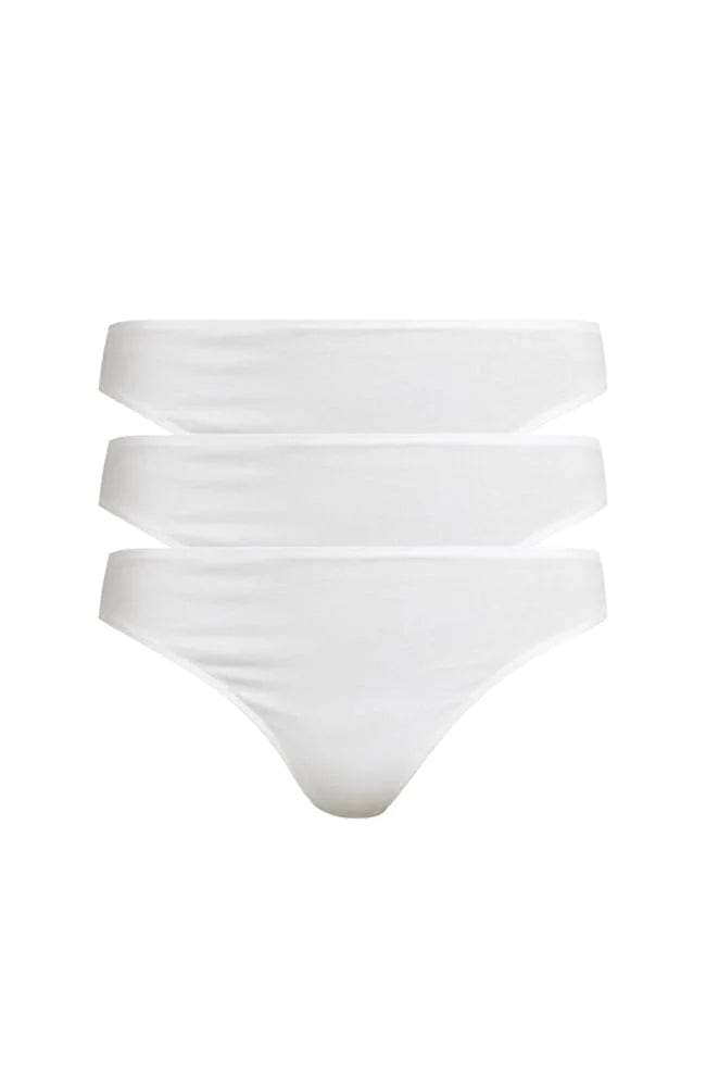 Sheer Lingerie Skin Underwear White / 9001 / XS Genny Organic Pima Cotton Thong 3 Pack