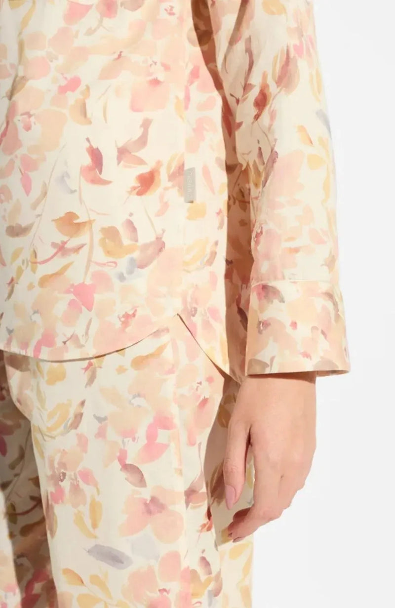 Sheer Lingerie Zimmerli Loungewear Cotton Sateen Long Pajamas Set