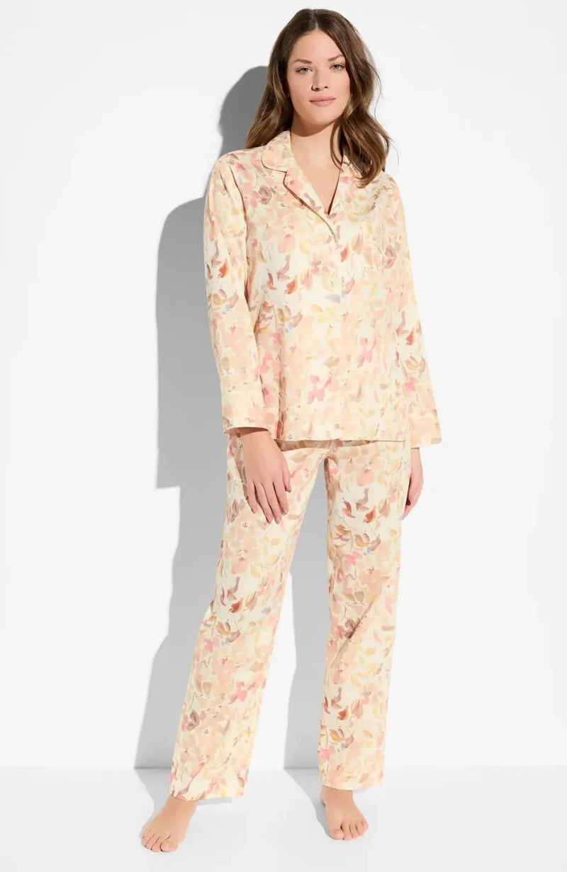Sheer Lingerie Zimmerli Loungewear Cotton Sateen Long Pajamas Set