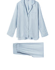 Sheer Lingerie Zimmerli Loungewear Blue Stripes / XS Feminine Stripes Pajama Long Set