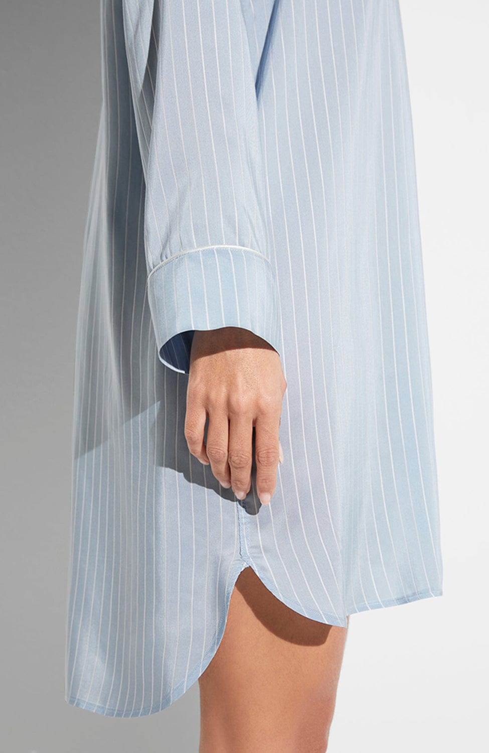 Sheer Lingerie Zimmerli Loungewear Feminine Stripes Sleepshirt