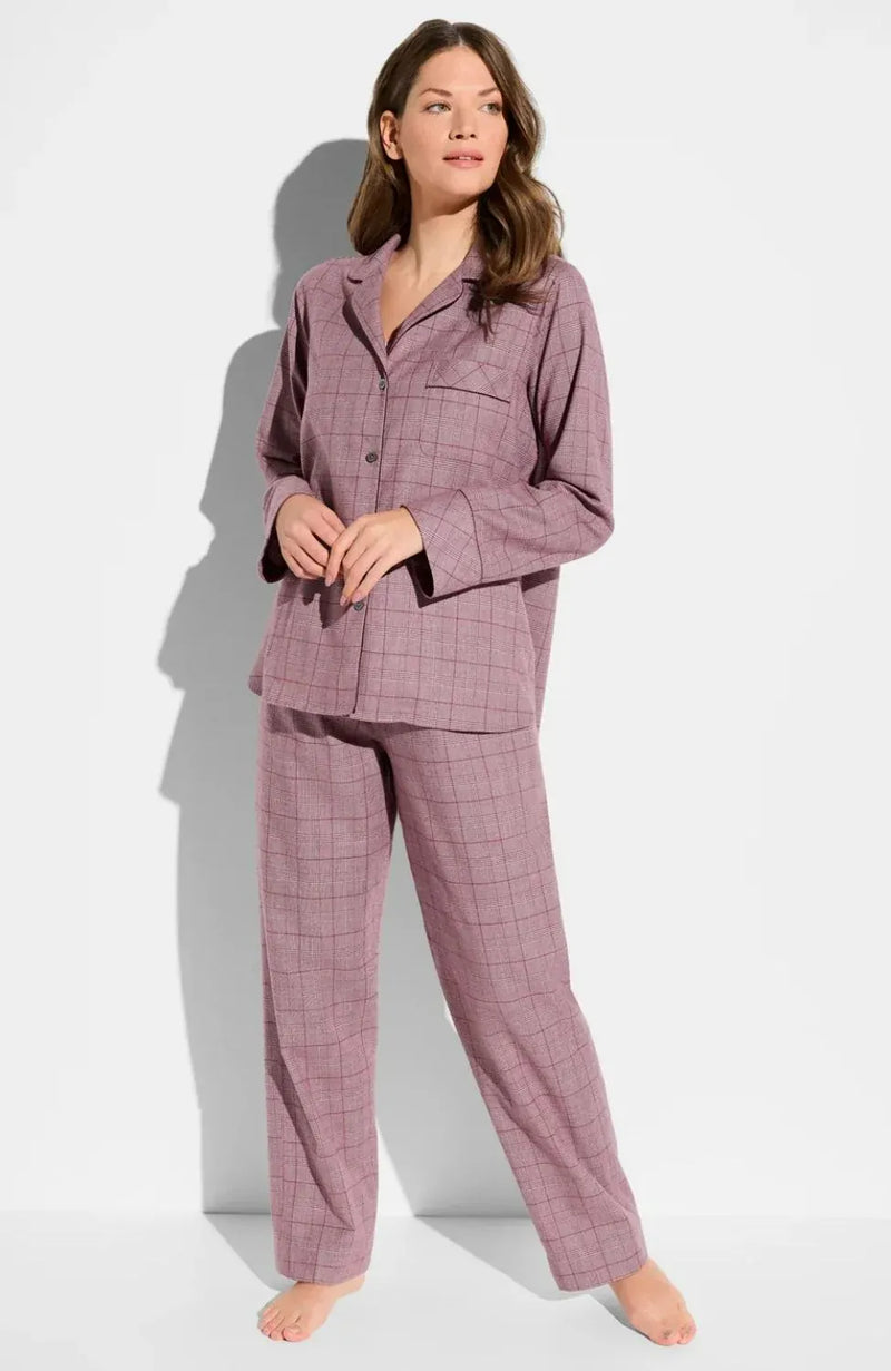 Sheer Lingerie Zimmerli Loungewear Flannel Merino Blend Long Pajamas Set