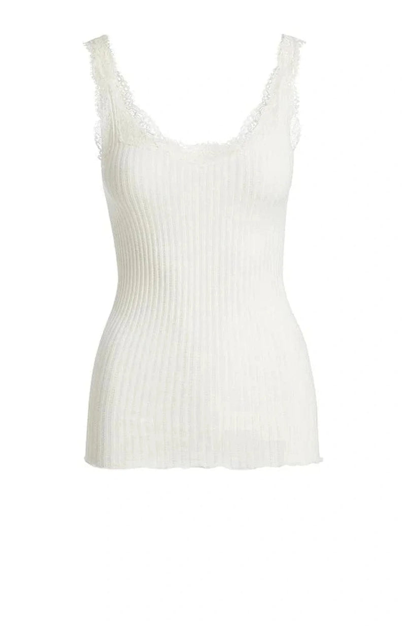 Sheer Lingerie Zimmerli Loungewear Maude Prive Cotton Lace Tank