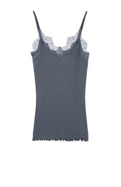 Sheer Lingerie Zimmerli Loungewear Dark Slate / S Richelieu Cotton Lace Camisole