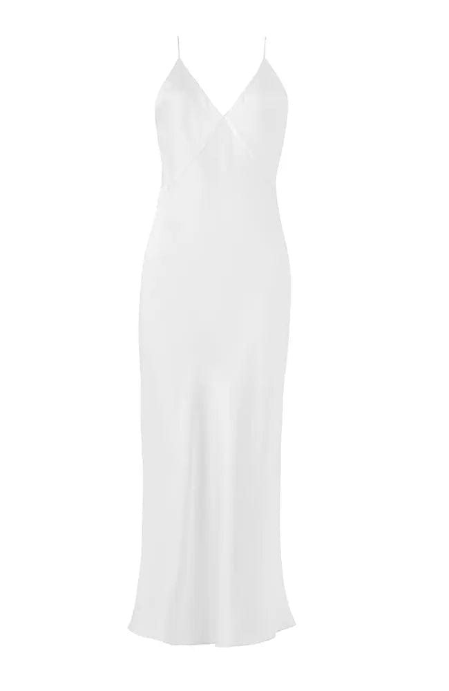 %shop_name_% Olivia von Halle_Issa Ivory Silk Slip Dress _ Loungewear_ 3360.00