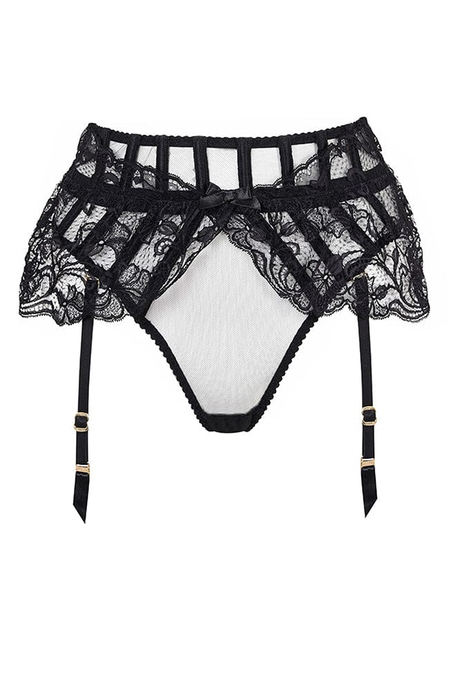 Sheer Lingerie Agent Provocateur Underwear Black / 9001 / 1 Rozlyn Suspender Thong