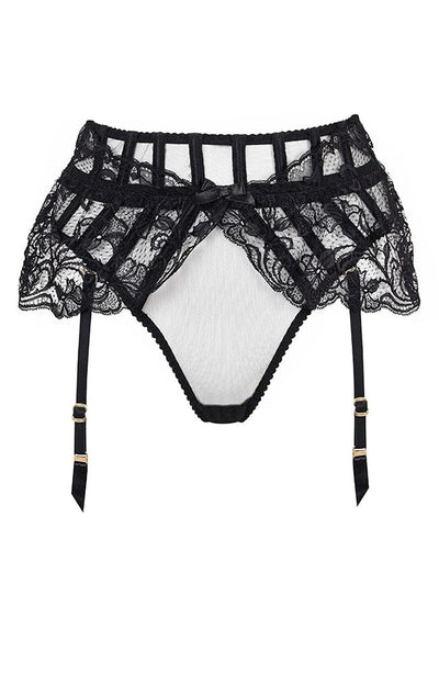 Sheer Lingerie Agent Provocateur Underwear Black / 9001 / 1 Rozlyn Suspender Thong