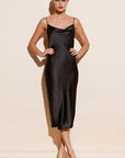 Sheer Lingerie Fleur du Mal Loungewear Cowl Neck Long Slip Dress