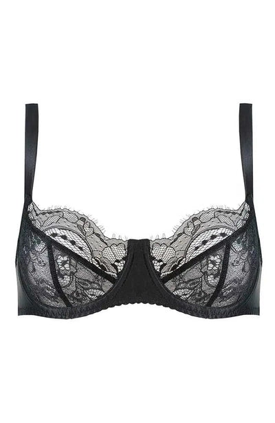 Sheer Lingerie Fleur of England Bras Black / 32A Signature Lace Balcony Bra