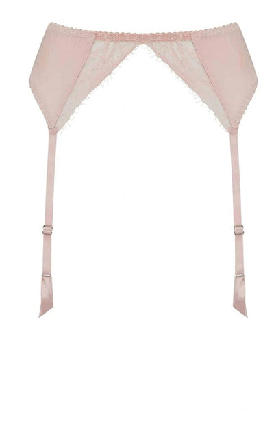 Sheer Lingerie Fleur of England Underwear Blush / 9001 / S Signature Lace Suspender