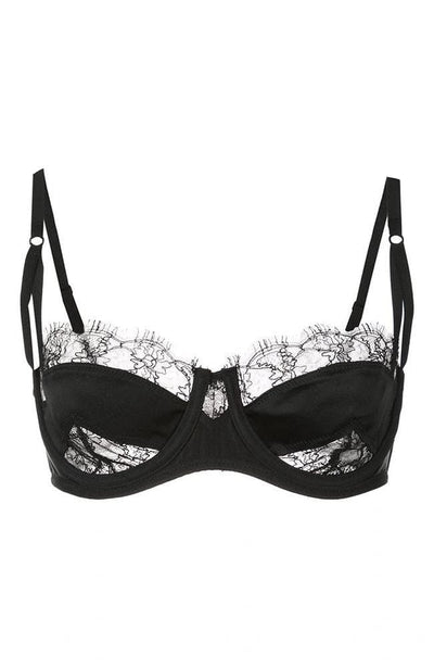 Sheer Lingerie Kiki de Montparnasse Bras Black / 9001 / 32A Lace Inset Balconette Bra