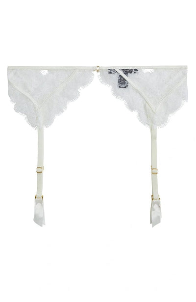 Sheer Lingerie Kiki de Montparnasse Underwear Ivory / 9001 / XS Lace Inset Garter Belt