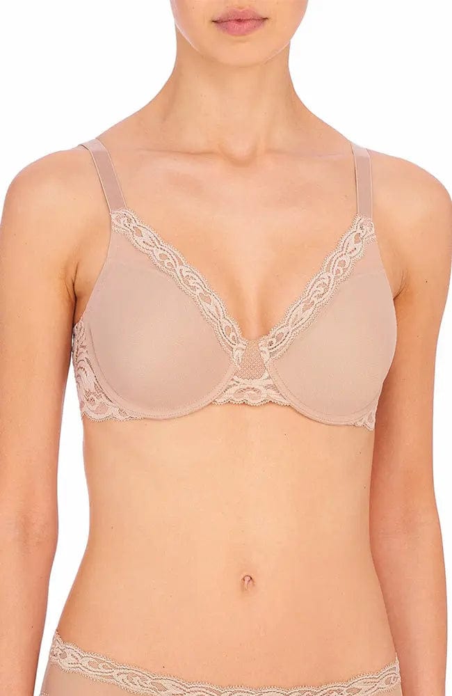 Sheer Lingerie Natori Bras Feathers Full Figure Contour Bra D+ Cup