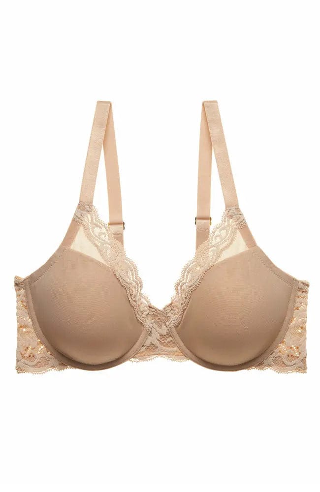 Sheer Lingerie Natori Bras Cafe / 32D Feathers Full Figure Contour Bra D+ Cup