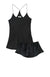 Sheer Lingerie Olivia von Halle Loungewear Jet Black / XS Bella Jet Black Silk Camisole & Shorts
