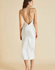 Sheer Lingerie Olivia von Halle Loungewear Issa Ivory Silk Slip Dress