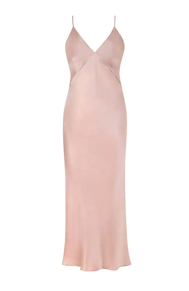 Sheer Lingerie Olivia von Halle Loungewear Oyster / 1001 / XS Issa Oyster Silk Slip Dress